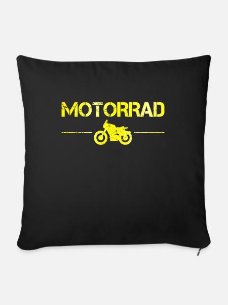 Motorrad - Sofakissenbezug 45 x 45 cm - Schwarz