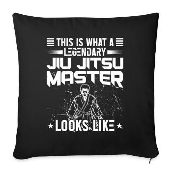 Jujutsu Légendaire Jiu Jitsu Maître Arts Martiaux - Housse de coussin décorative 45 x 45 cm - noir - Devant