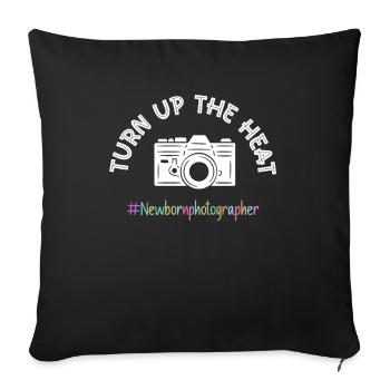 Newborn Photographer Baby Photography Saying - Sofa pillowcase 17,3'' x 17,3'' (45 x 45 cm) - black - Front