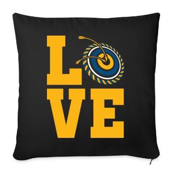 Tir à l’arc Tir à l’arc Tir à l’arc Flèche - Housse de coussin décorative 45 x 45 cm - noir - Devant