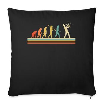 Saxophone Saxophoniste Saxophoniste - Housse de coussin décorative 45 x 45 cm - noir - Devant