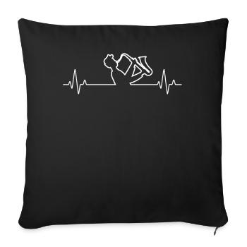 Saxophone Saxophoniste Saxophoniste - Housse de coussin décorative 45 x 45 cm - noir - Devant