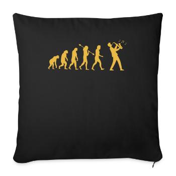 Saxophone Saxophoniste Saxophoniste - Housse de coussin décorative 45 x 45 cm - noir - Devant