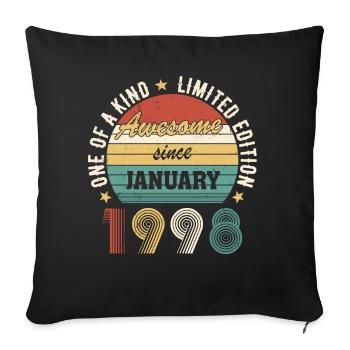 Génial depuis janvier 1998 édition limitée - Housse de coussin décorative 45 x 45 cm - noir - Devant