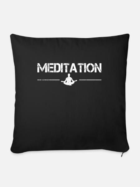 Meditation - Sofakissenbezug 45 x 45 cm - Schwarz