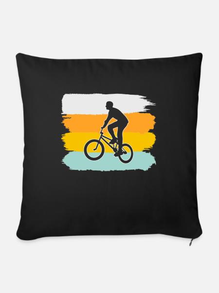 BMX Retro - Sofakissenbezug 45 x 45 cm - Schwarz