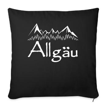Allgäuer Berge Allgäu - Sofakissenbezug 45 x 45 cm - Schwarz - Vorne