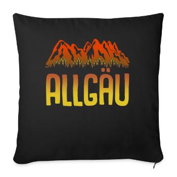Allgäuer Berge Sonnenuntergang Allgäu - Sofakissenbezug 45 x 45 cm - Schwarz - Vorne