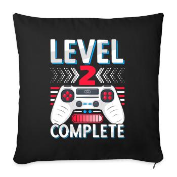 2nd Wedding Anniversary Gift Man Woman Husband Wife - Sofa pillowcase 17,3'' x 17,3'' (45 x 45 cm) - black - Front