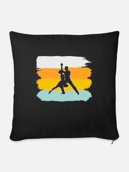Tanzen Retro - Sofakissenbezug 45 x 45 cm - Schwarz