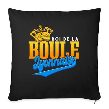 Roi De La Boule Lyonnaise - Housse de coussin décorative 45 x 45 cm - noir - Devant