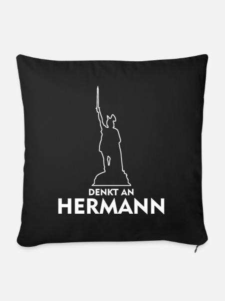 Hermannsdenkmal Detmold Lippe - Sofakissenbezug 45 x 45 cm - Schwarz