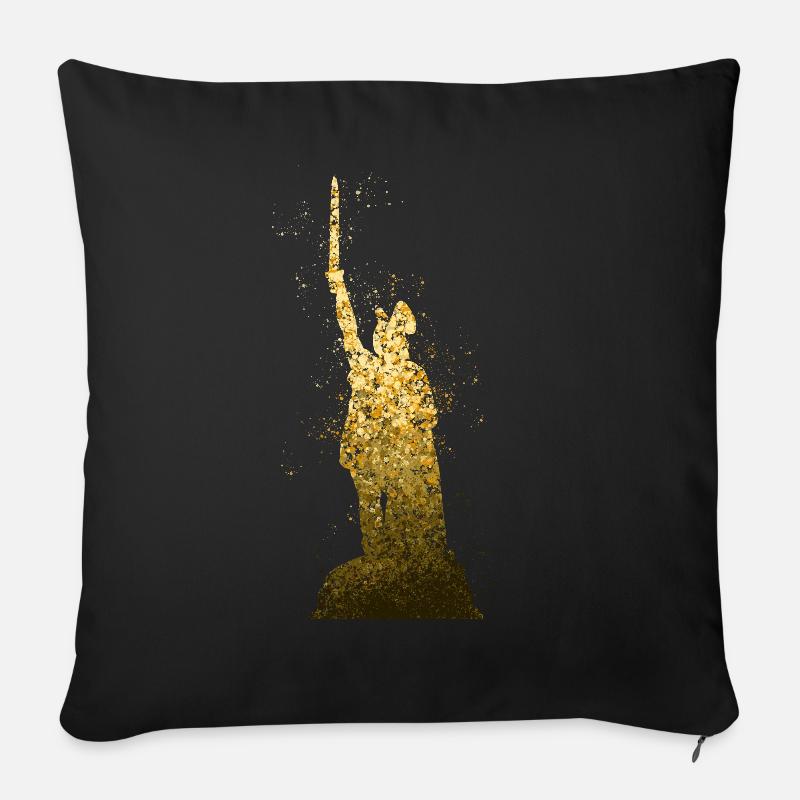 Hermannsdenkmal Varusschlacht Detmold - Housse de coussin décorative 45 x 45 cm - noir