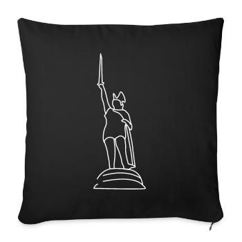 Hermann Monument Arminius Detmold - Housse de coussin décorative 45 x 45 cm - noir - Devant