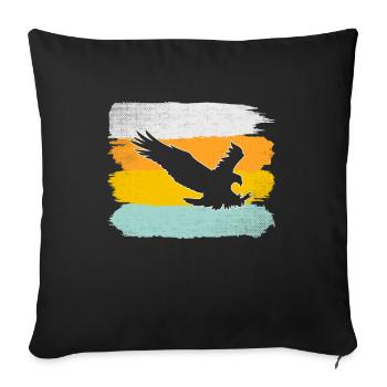 Eagle Retro - Sofa pillowcase 17,3'' x 17,3'' (45 x 45 cm) - black - Front