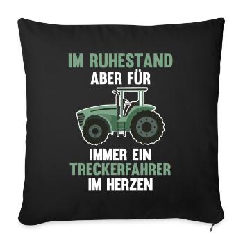 Landwirt Landwirtschaft Rentner Ruhestand Bauer Tr - Sofakissenbezug 45 x 45 cm - Schwarz - Vorne