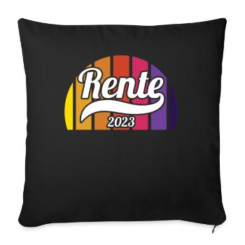 Rentner 2023 Rentnerin 2023 Rente 2023 - Sofakissenbezug 45 x 45 cm - Schwarz - Vorne