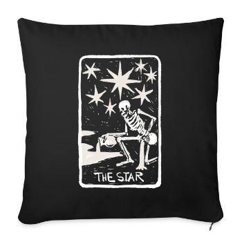 The Star Skeleton Skull Tarot Card - Sofakissenbezug 45 x 45 cm - Schwarz - Vorne