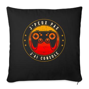 J'Peux Pas J'ai Console Gaming Ado Gamer - Housse de coussin décorative 45 x 45 cm - noir - Devant