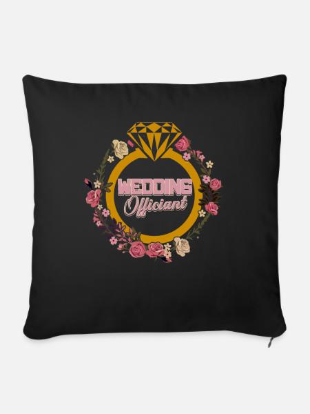 Heirat Heiraten - Sofakissenbezug 45 x 45 cm - Schwarz