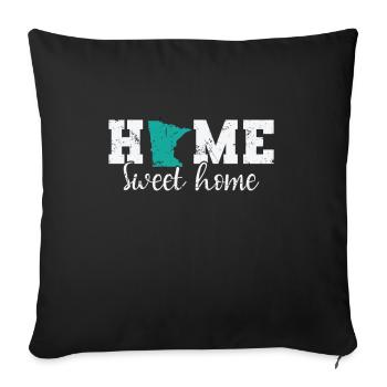 Minnesota Home sweet Home USA Amerika - Sofakissenbezug 45 x 45 cm - Schwarz - Vorne
