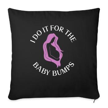 Grossesse Photographie Photographe Enceinte - Housse de coussin décorative 45 x 45 cm - noir - Devant