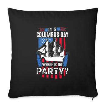 C’est Columbus Day 1942 Américain - Housse de coussin décorative 45 x 45 cm - noir - Devant