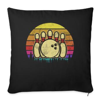 Tenue de groupe de bowling amusante et bowling cool - Housse de coussin décorative 45 x 45 cm - noir - Devant
