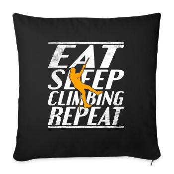 Manger dormir Escalade - Housse de coussin décorative 45 x 45 cm - noir - Devant