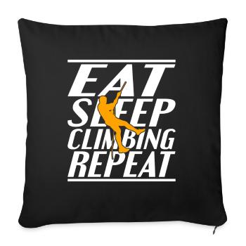 Manger dormir Escalade - Housse de coussin décorative 45 x 45 cm - noir - Devant