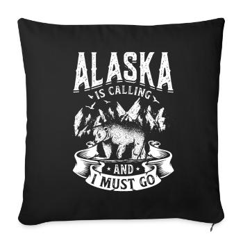 Alaska Gift Enfants Hommes Femmes USA Nature Crème glacée - Housse de coussin décorative 45 x 45 cm - noir - Devant