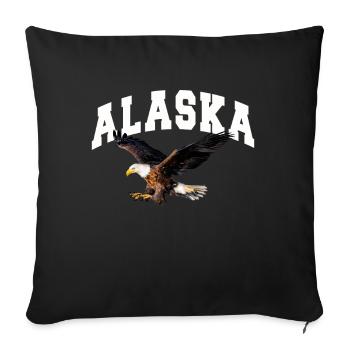 Alaska Gift USA Nature Bear Denali Grizzly Forest - Sofa pillowcase 17,3'' x 17,3'' (45 x 45 cm) - black - Front