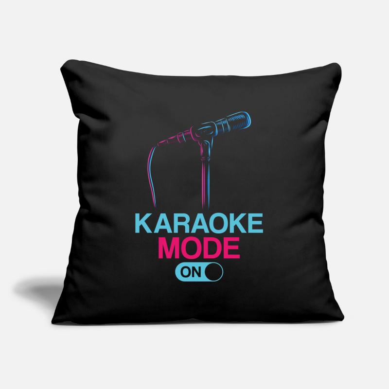 Karaoké Singer Mode Karaoké activé Housse de coussin décorative 45 x 45 cm