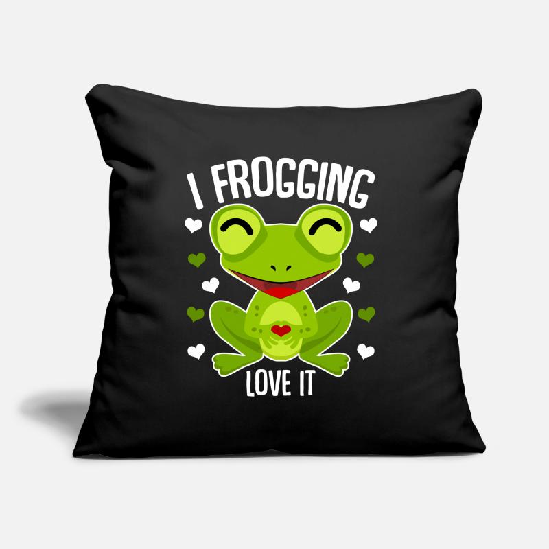 Frogs cute frog Sofa pillowcase 17,3'' x 17,3'' (45 x 45 cm)