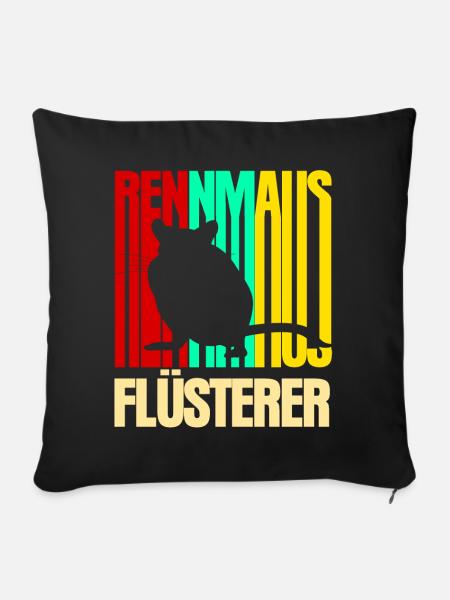 Rennmaus Flüsterer - Sofakissenbezug 45 x 45 cm - Schwarz
