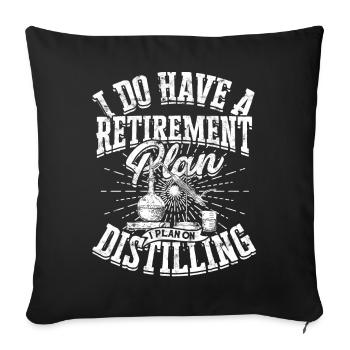 Schnaps Whisky distillé Schnaps distillateur Geschenkide - Housse de coussin décorative 45 x 45 cm - noir - Devant