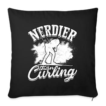 biathlon sport sports d'hiver ski cadeau disant lan - Housse de coussin décorative 45 x 45 cm - noir - Devant