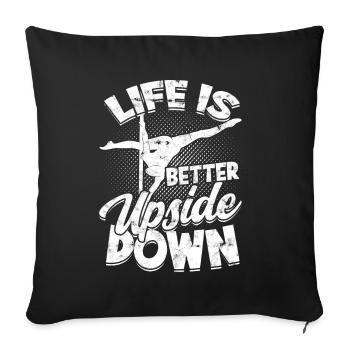 pole dance geschenk tänzerin geschenkidee fitness - Sofakissenbezug 45 x 45 cm - Schwarz - Vorne