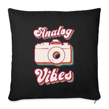Retro Photographer Vintage Analog Vibes - Sofakissenbezug 45 x 45 cm - Schwarz - Vorne