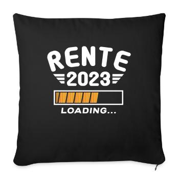Rentner 2023 Rentnerin 2023 Rente 2023 - Sofakissenbezug 45 x 45 cm - Schwarz - Vorne