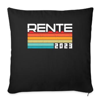 Rentner 2023 Rentnerin 2023 Rente 2023 - Sofakissenbezug 45 x 45 cm - Schwarz - Vorne