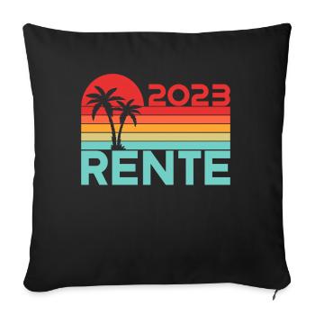 Rentner 2023 Rentnerin 2023 Rente 2023 - Sofakissenbezug 45 x 45 cm - Schwarz - Vorne