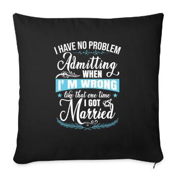 Funny Divorced Party - Sofa pillowcase 17,3'' x 17,3'' (45 x 45 cm) - black - Front