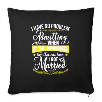 Divorce - Sofa pillowcase 17,3'' x 17,3'' (45 x 45 cm) - black - Front