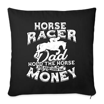 pferderennen pferd reiten pferde reiter geschenk g - Sofakissenbezug 45 x 45 cm - Schwarz - Vorne