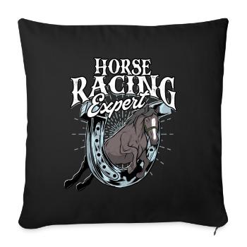 pferderennen pferd reiten pferde reiter geschenk g - Sofakissenbezug 45 x 45 cm - Schwarz - Vorne