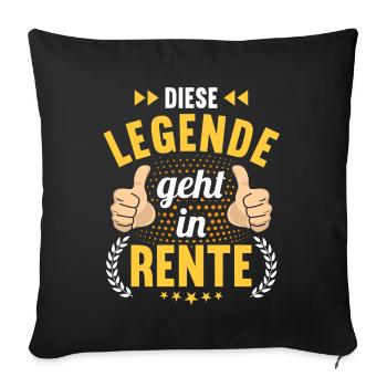 Rentnerin 2023 Rente 2023 Rentner 2023 - Sofakissenbezug 45 x 45 cm - Schwarz - Vorne