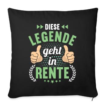 Rentnerin 2023 Rente 2023 Rentner 2023 - Sofakissenbezug 45 x 45 cm - Schwarz - Vorne