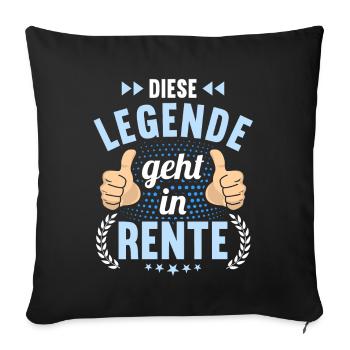 Rentnerin 2023 Rente 2023 Rentner 2023 - Sofakissenbezug 45 x 45 cm - Schwarz - Vorne