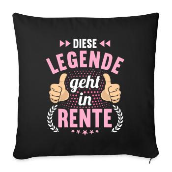 Rentnerin 2023 Rente 2023 Rentner 2023 - Sofakissenbezug 45 x 45 cm - Schwarz - Vorne